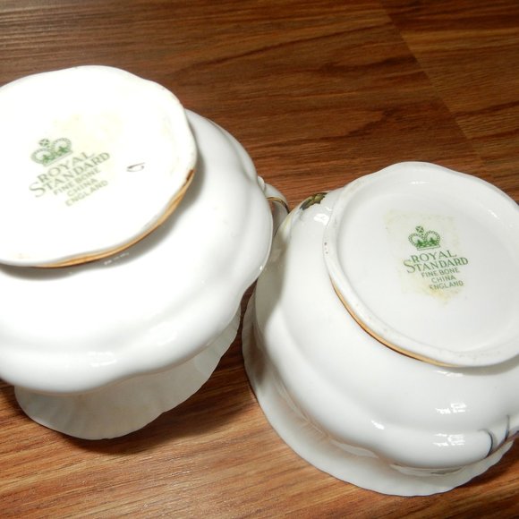 cream & sugar, bone china - Picture 3 of 4